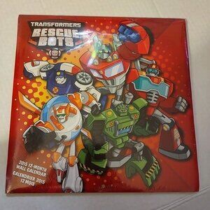Transformers Rescue Bots 2015 12-Month Wall Calendar Sealed Collectible